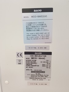 Thumbnail image of Sanyo MCO-18AIC (UV) CO2 Laboratory Incubator Lab