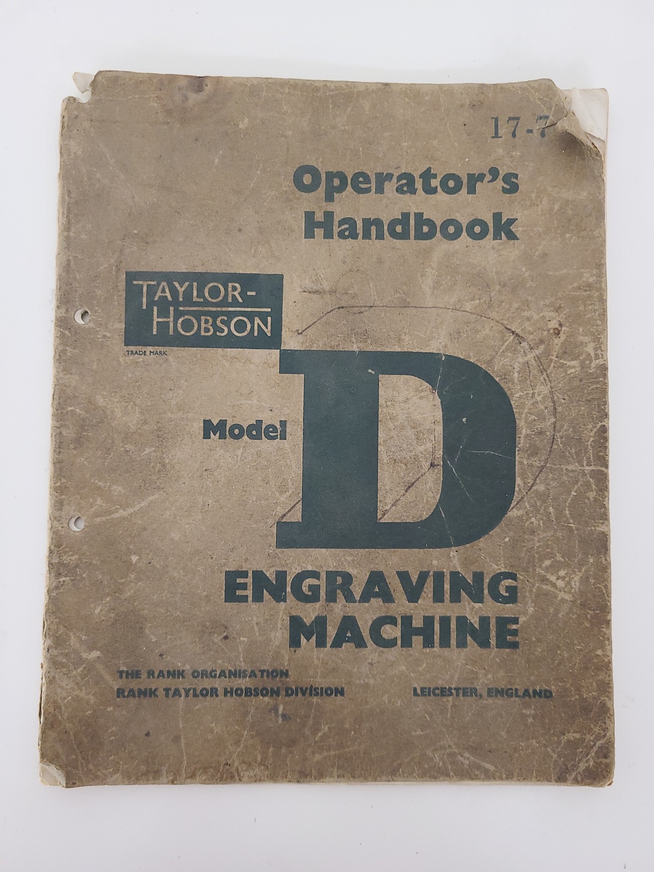 Image of Taylor-Hobson Model D Engraving Machine - Pantograph 