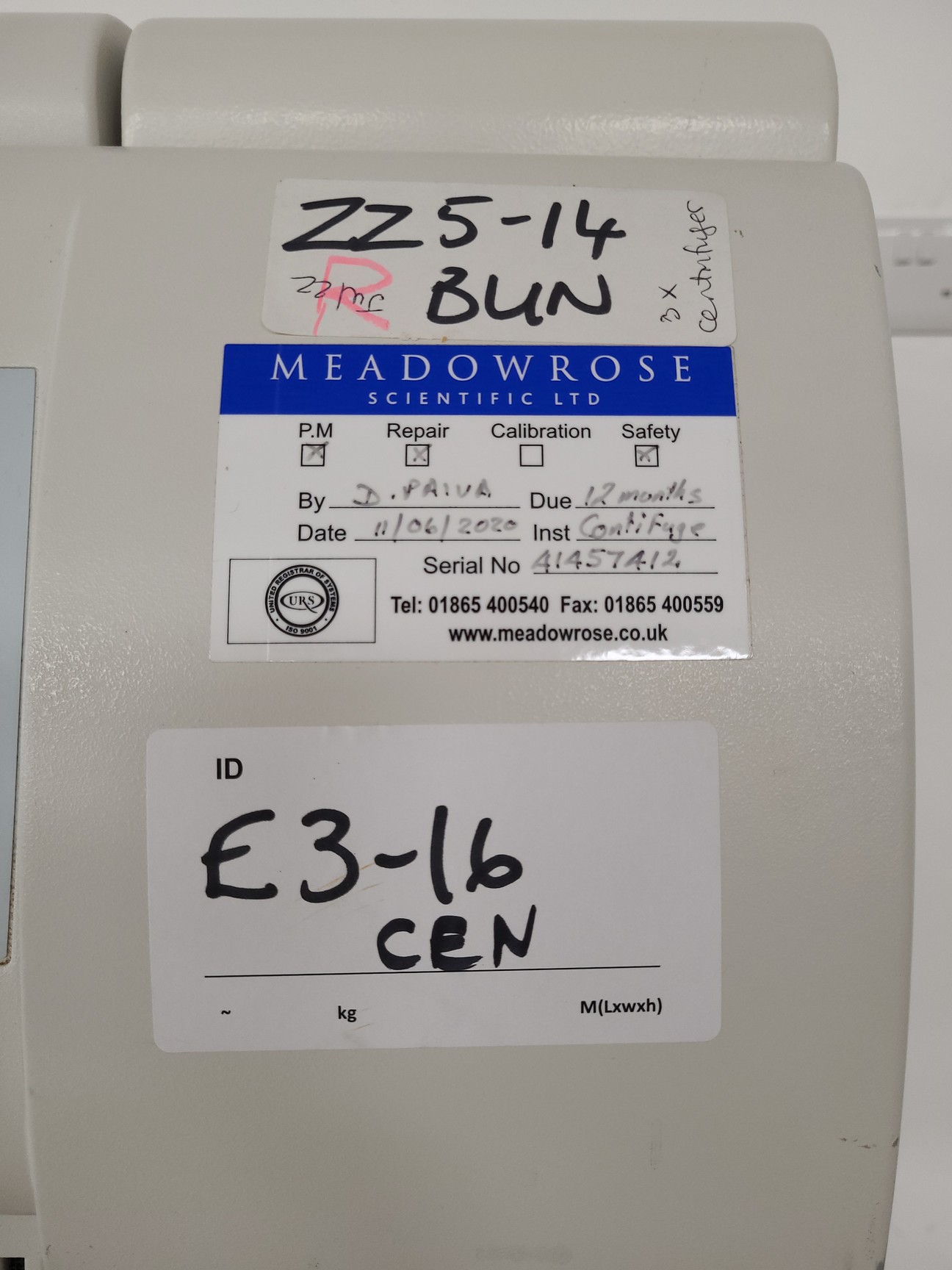 Image of Thermo Scientific Sorvall Contifuge Stratos Centrifuge with 17000rpm Rotor Lab