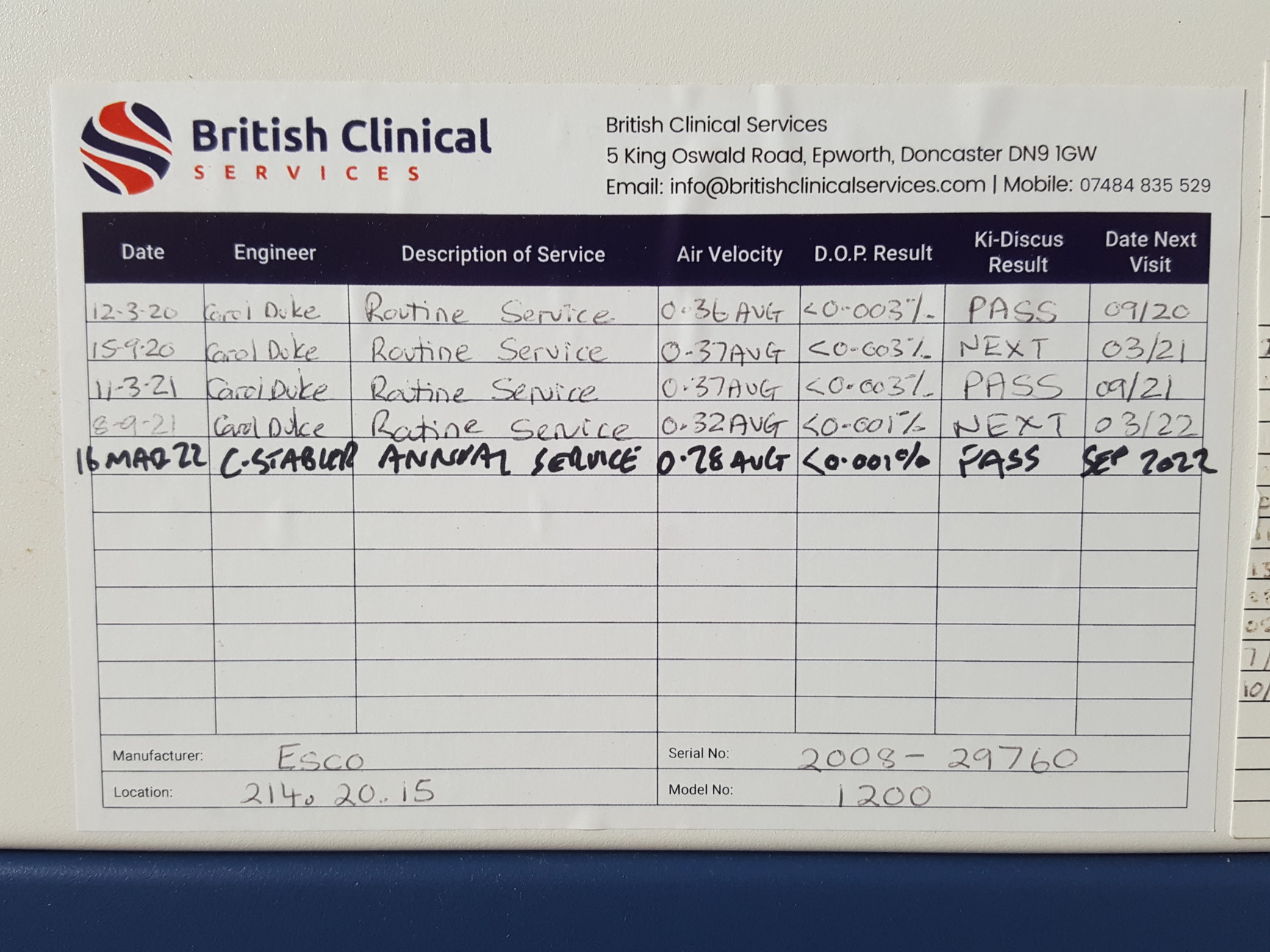 Image of ESCO Class II LP2 BSC Lab Culture Plus Microbiological Safety Cabinet Lab   