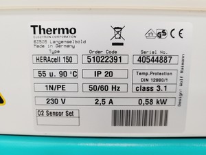 Thumbnail image of Heraeus HeraCell & HeraCell 150 CO2 Laboratory Incubator Stack Lab