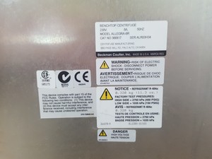 Thumbnail image of Beckman Coulter Allegra 6R Refrigerated Centrifuge w/ 3900rpm Rotor Lab