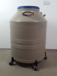 Thumbnail image of Taylor Wharton K Series 561-031-G1 Liquid Nitrogen Dewar w/ Racks & Trolley Lab