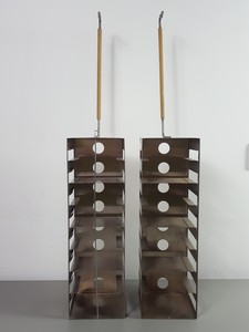 Thumbnail image of Taylor Wharton K Series 561-031-G1 Liquid Nitrogen Dewar w/ Racks & Trolley Lab