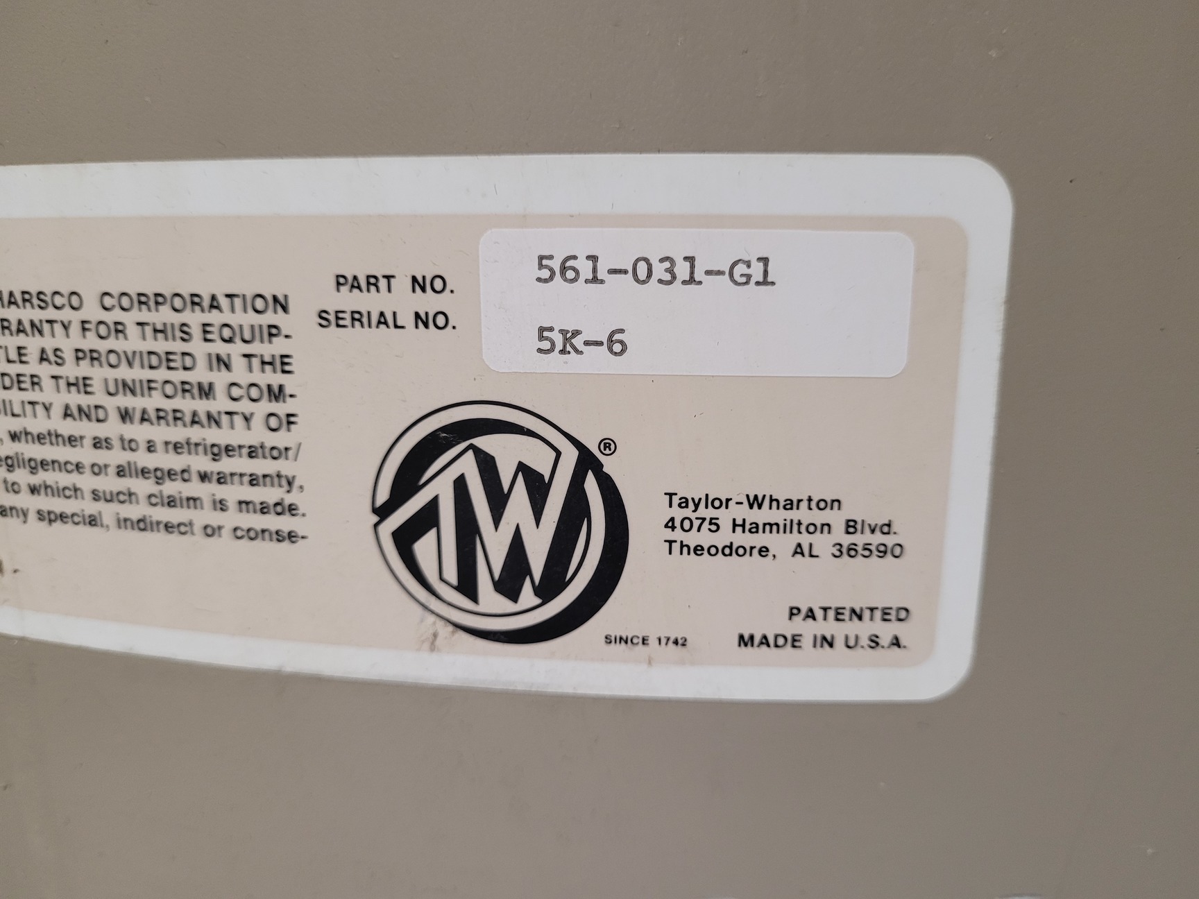 Image of Taylor Wharton K Series 561-031-G1 Liquid Nitrogen Dewar w/ Racks & Trolley Lab