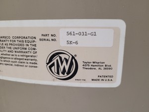 Thumbnail image of Taylor Wharton K Series 561-031-G1 Liquid Nitrogen Dewar w/ Racks & Trolley Lab