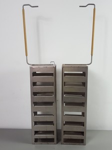 Thumbnail image of Taylor Wharton K Series 561-031-G1 Liquid Nitrogen Dewar w/ Racks & Trolley Lab