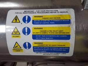 Thumbnail image of Hanovia Ultra Violet Water Treatment Unit Model PMD150C1/3A Lab