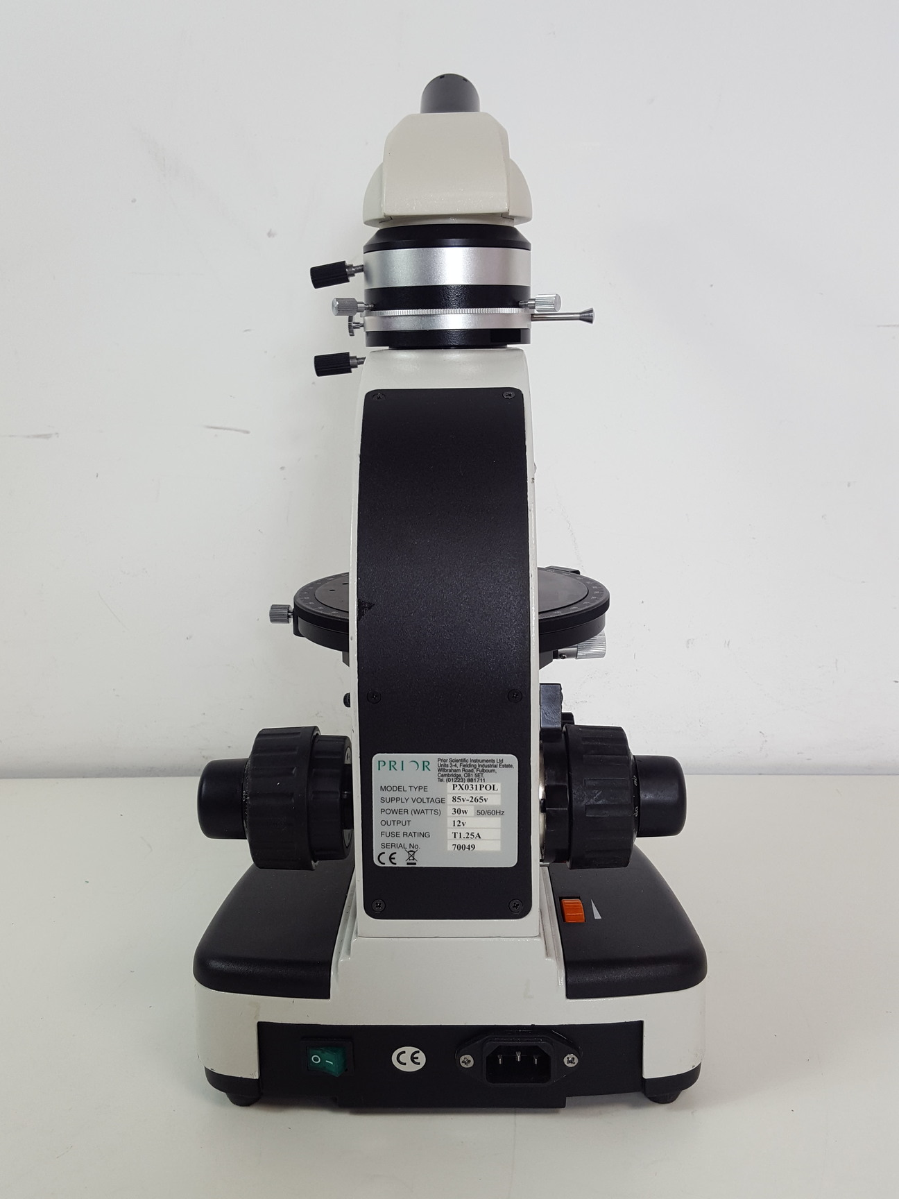 Image of Prior PX031POL Monocular Lab Microscope + 3 x Objectives Lab - Spares Repairs
