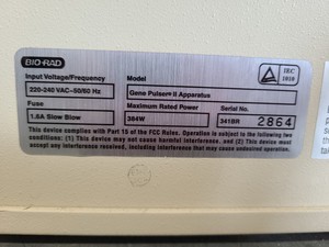 Thumbnail image of Bio-Rad Gene Pulser II Electroporation System Lab
