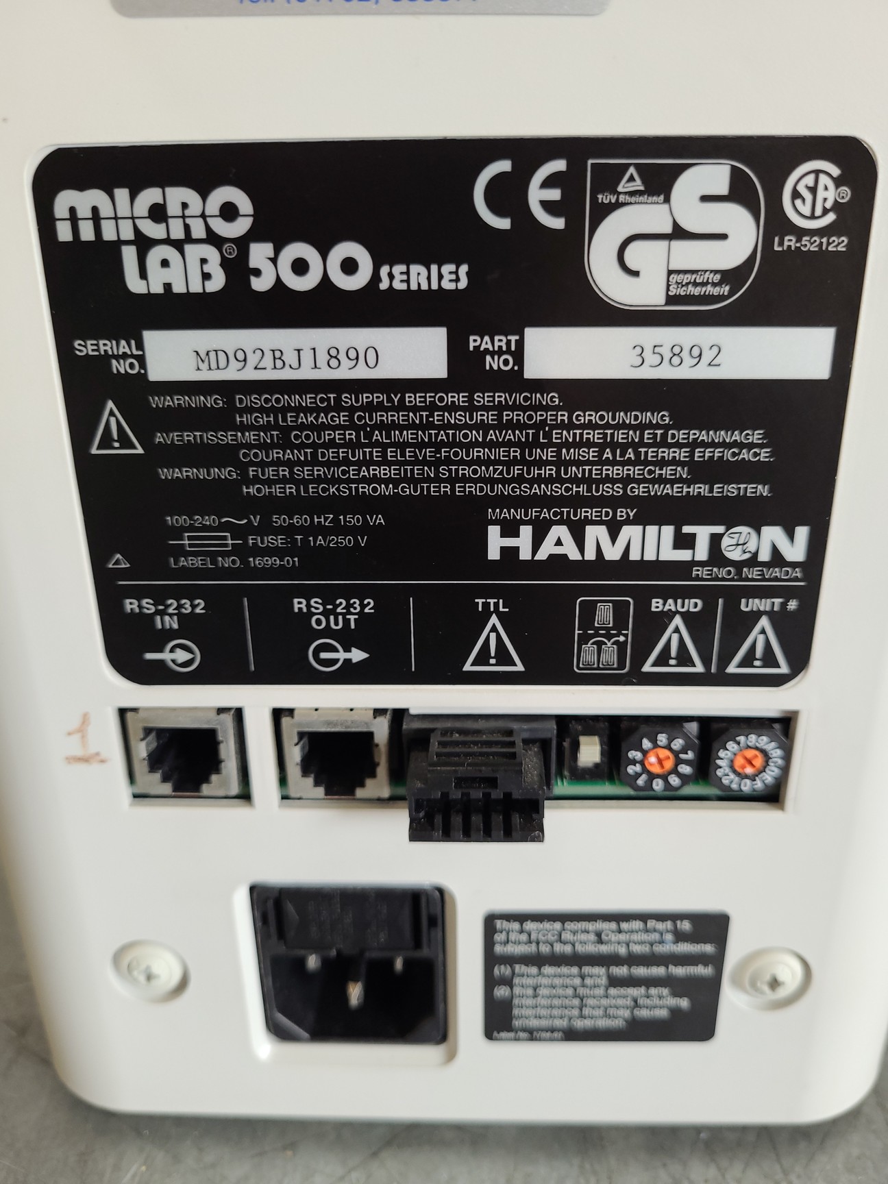 Image of Hamilton Microlab 500 Semi Automatic Dual Dispenser Lab