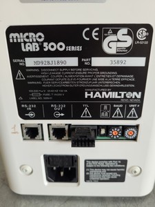 Thumbnail image of Hamilton Microlab 500 Semi Automatic Dual Dispenser Lab