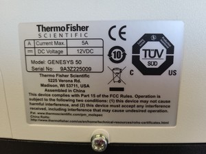 Thumbnail image of Thermo Fisher Genesys 50 UV-VIS Spectrophotometer Lab Spares/Repairs