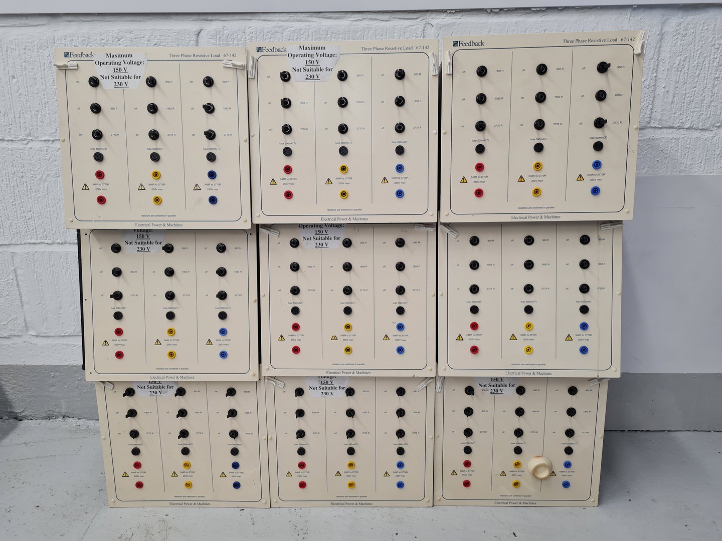 Image of Job Lot of Feedback Instruments Power Teaching Equipment with Racks Lab