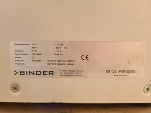 Thumbnail image of  Binder CB 150 CO2 Laboratory Incubator Lab Spares/Repairs
