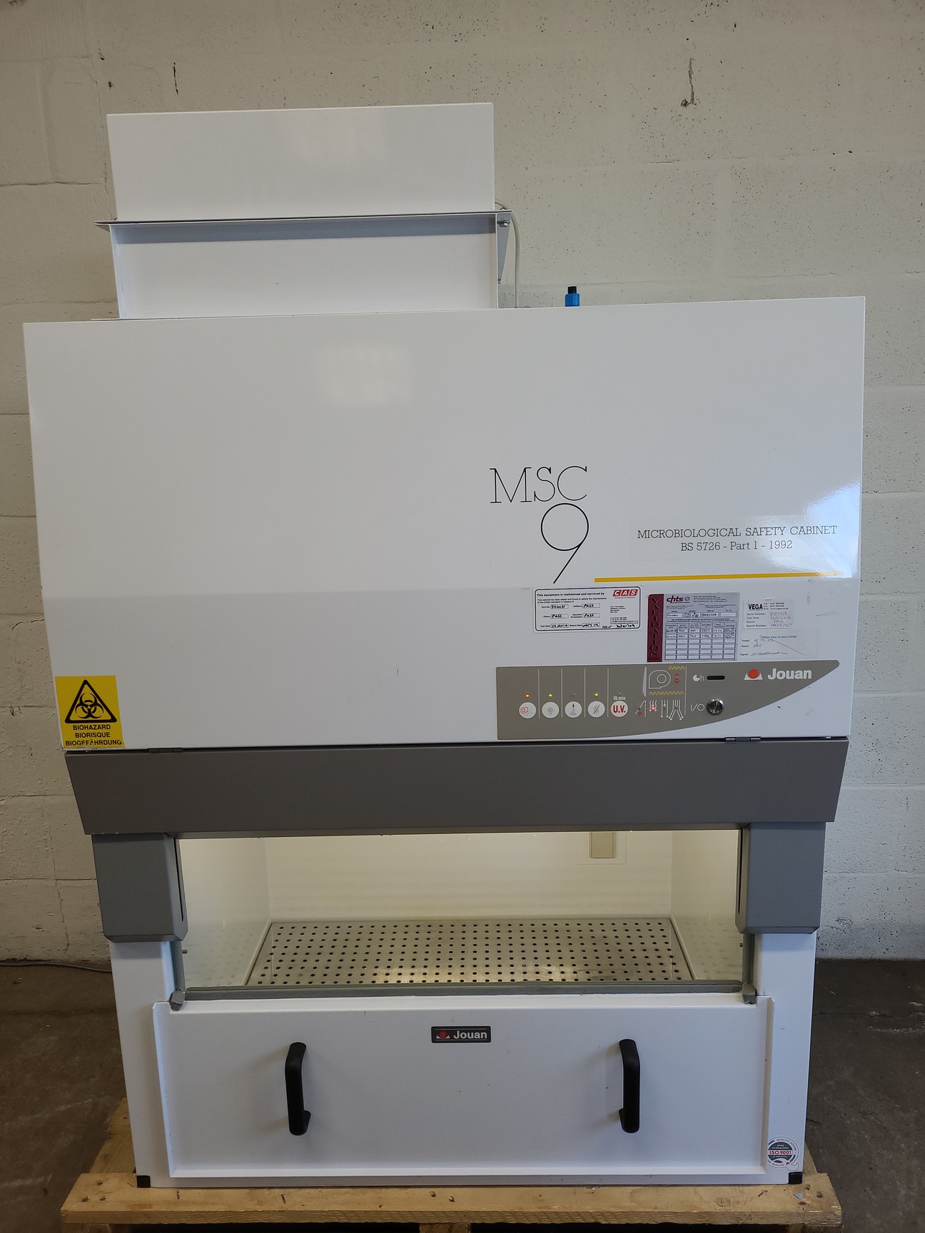 Image of Jouan MSC 9 Class II A2 BioSafety Cabinet Lab