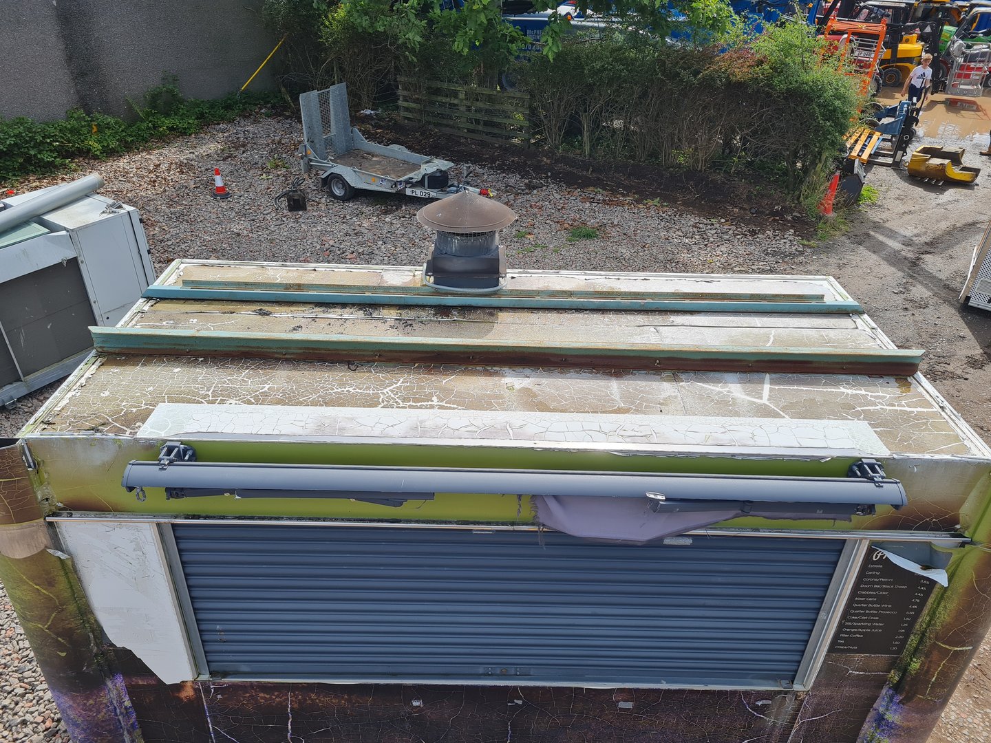 Image of Static Catering Unit for Food Truck Service with Roller Shutter & Equipment