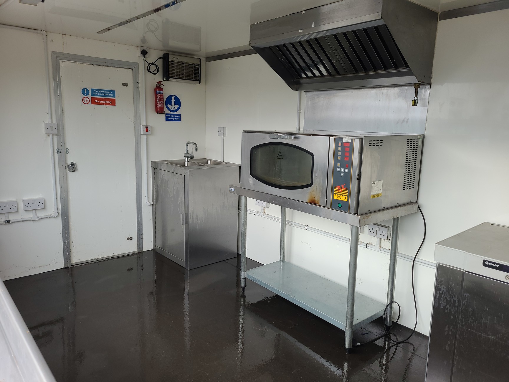 Image of Static Catering Unit for Food Truck Service with Roller Shutter & Equipment
