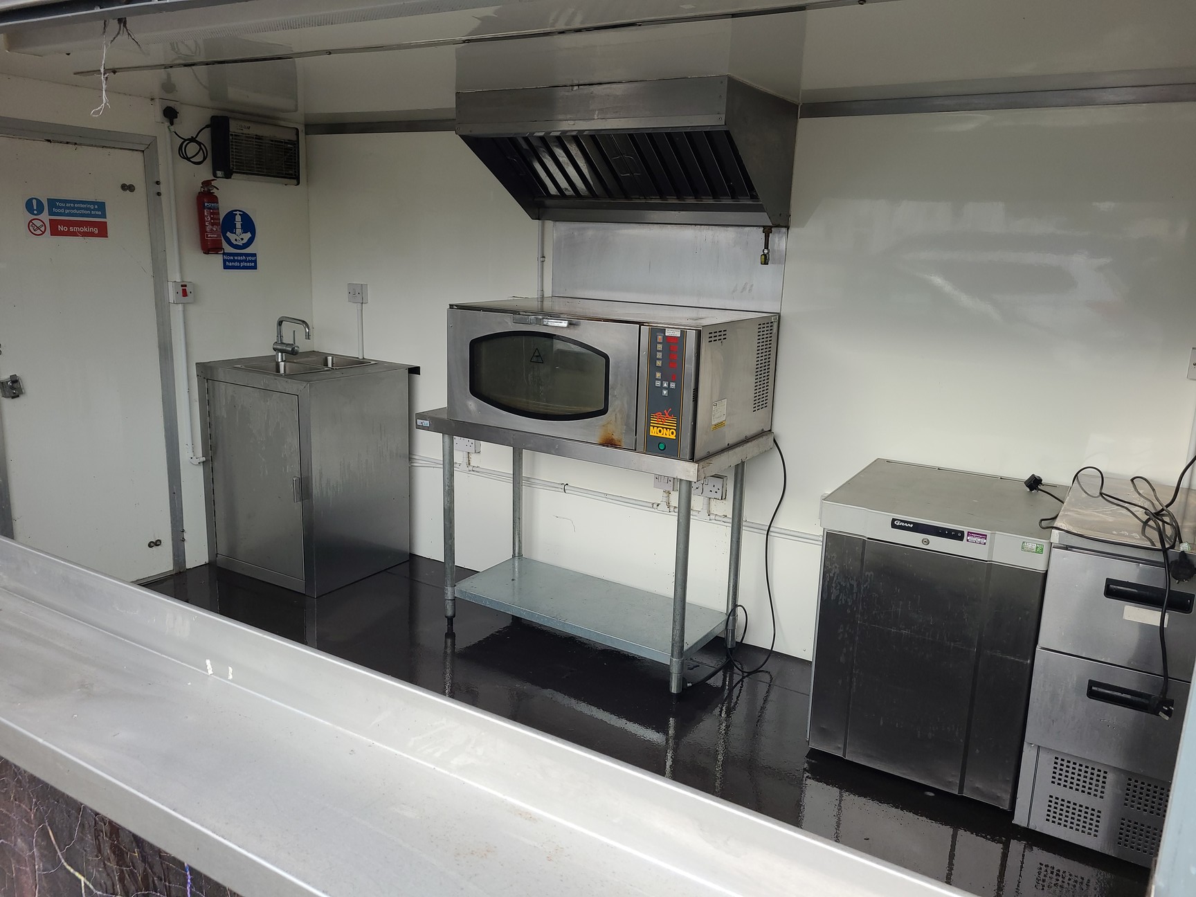 Image of Static Catering Unit for Food Truck Service with Roller Shutter & Equipment
