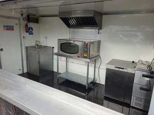 Thumbnail image of Static Catering Unit for Food Truck Service with Roller Shutter & Equipment