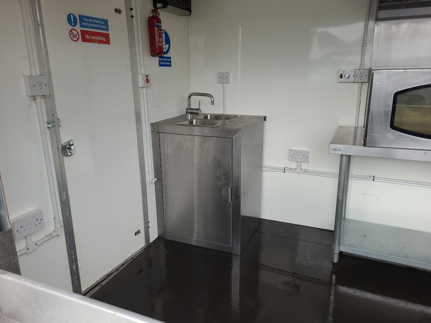 Image of Static Catering Unit for Food Truck Service with Roller Shutter & Equipment