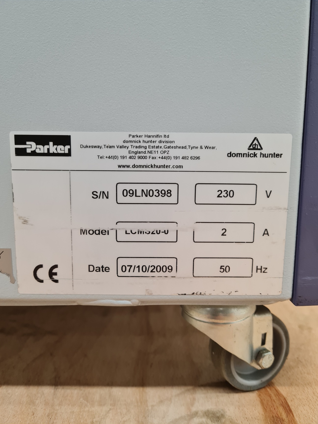 Image of Parker Hannifin Dominick Hunter LCMS20-0 Nitrogen Generator Lab