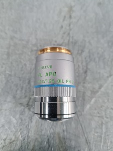 Thumbnail image of Leica PL APO 40x 1.25 Oil PH3 ∞ Phase Contrast Microscope Objective PlanApo