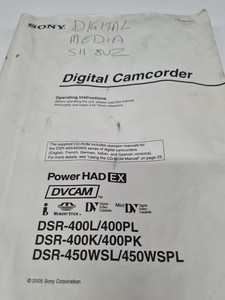 Thumbnail image of Sony DSR-400PL (DSR400PL) DVCAM 4:3 Professional Camcorder 