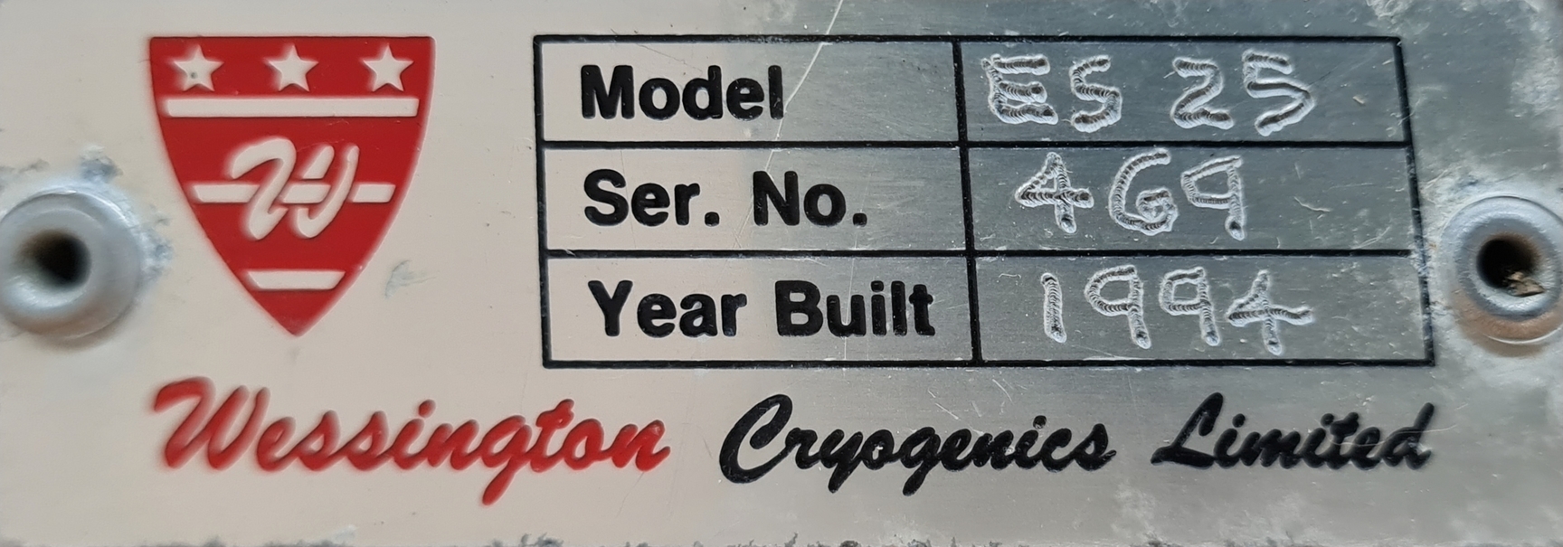 Image of Wessington Cryogenics Limited ES-25  Liquid Nitrogen Dispensing Dewar Lab