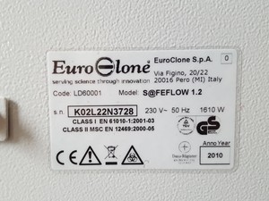 Thumbnail image of BioAir Safeflow S@feFlow 1.2 Class II Microbiological Safety Cabinet & Stand Lab