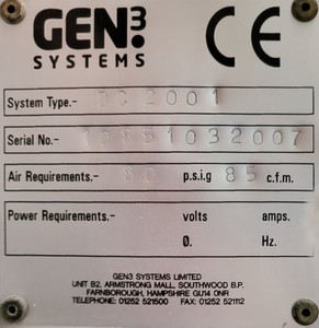Thumbnail image of GEN3 SYSTEMS DC 2001 Dip Spray Coater