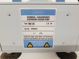 Thumbnail image of Savant Speed Vac SVC100 and Vacuubrand Type MZ2C Vacuum Pump