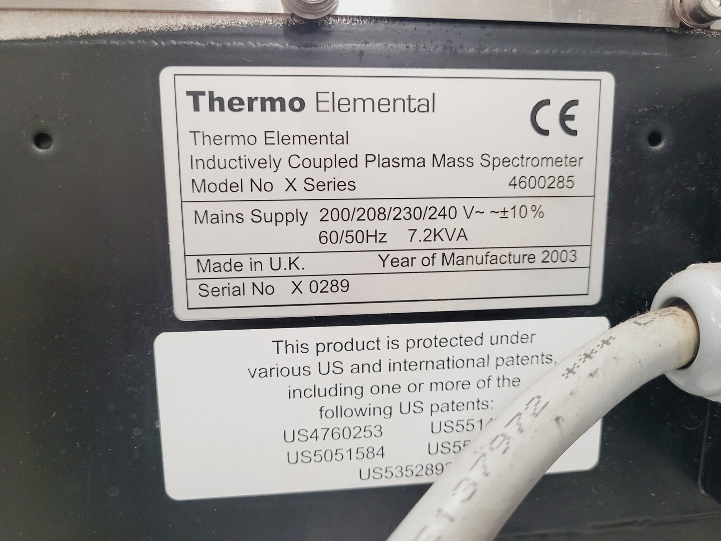 Image of Thermo Elemental X Series ICP-MS Mass Spectrometer w/ Software & Accessories