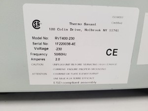 Thumbnail image of Savant RVT400  Refrigerated Vapour Trap Lab
