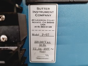 Thumbnail image of Sutter Instrument Co. Model P-97 Flaming Brown Micropipette Puller Lab