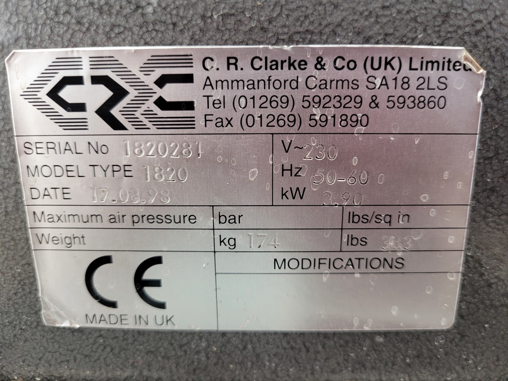 Image of CR Clarke 1820 Plastic Vacuum Forming Machine - Industrial Moulding