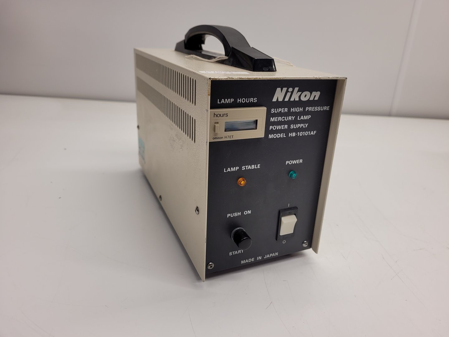 Image of Nikon Microphot-FXA Fluorescence Microscope with HP-10101AF PSU & 4 x Objectives