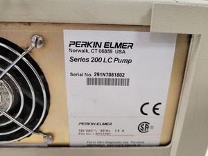 Thumbnail image of Perkin Elmer Series 200 HPLC System - Autosampler, Vacuum Degasser, LC Pump Lab