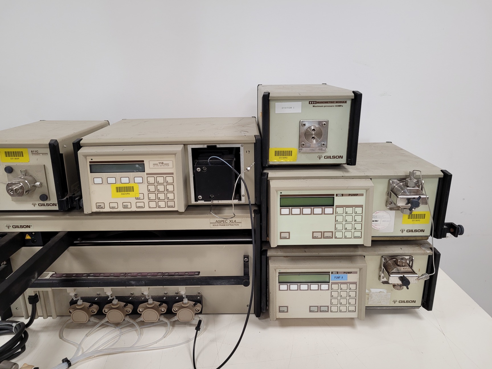 Image of Gilson Aspec XL4  HPLC System - 305 Pump, 805 Manometric Module, 811C Mixer Lab