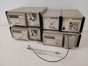 Thumbnail image of Gilson HPLC Units - 305 Pumps, 118 UV/VIS Detector, 805 Manometric Module, 811B 