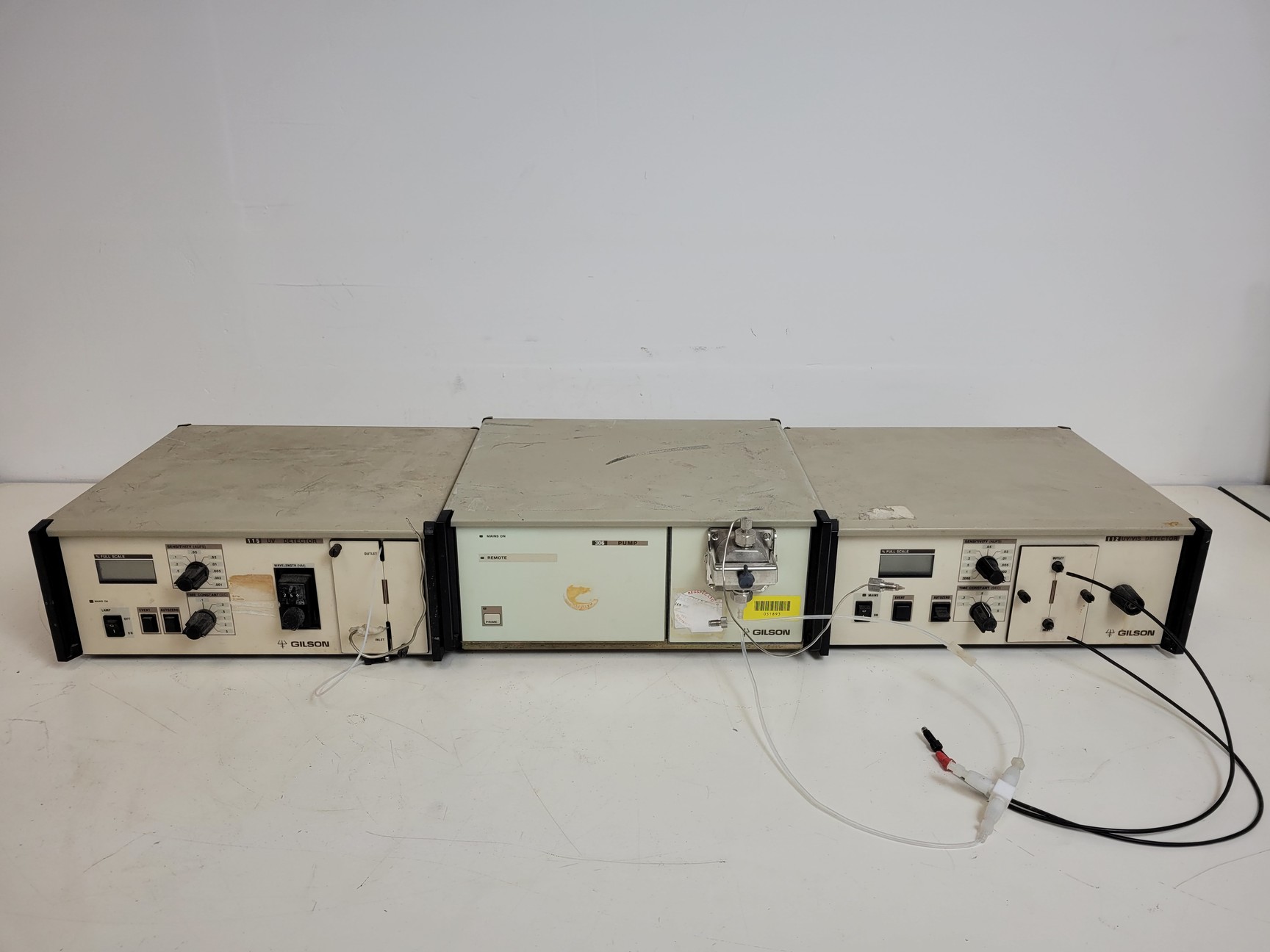 Image of Lot of Gilson HPLC Units - 112 UV/VIS Detector, 115,  306 Pump Lab