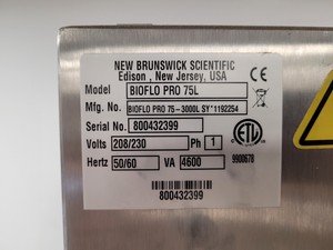 Thumbnail image of New Brunswick Scientific BioFlo Pro 75l Fermentor System with Vessel Lab