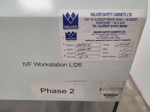 Thumbnail image of K Systems IVF Workstation Type - L126 Class 1 Cabinet Clean Air Lab