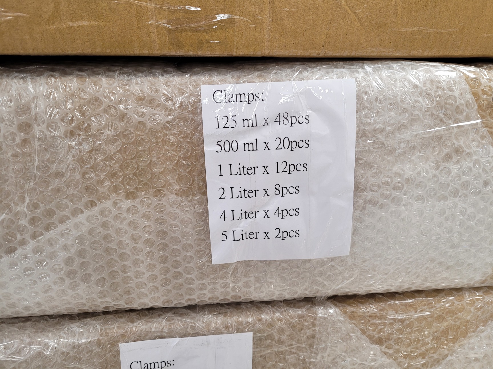 Image of 3 x Boxes of Shaking Incubator Clamps - 125, 500ml - 1, 2, 4, 5 l - Lab