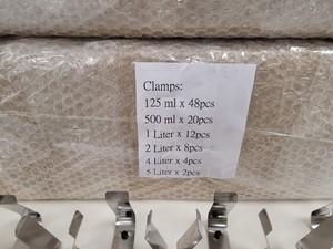 Thumbnail image of 3 x Boxes of Shaking Incubator Clamps - 125, 500ml - 1, 2, 4, 5 l - Lab