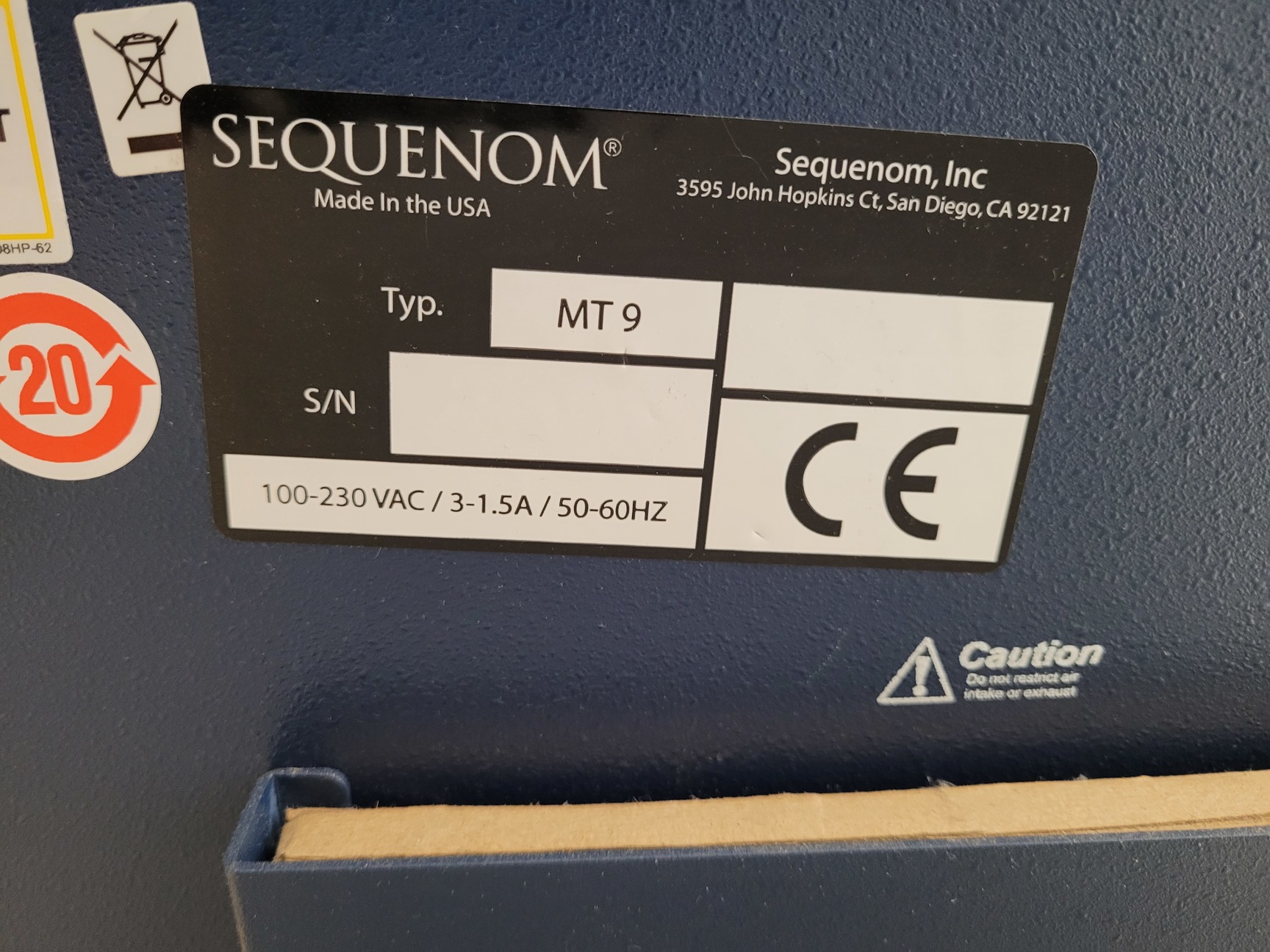 Sequonom Collection Kit Bruker Agena Bioscience Sequenom MT Analyser & MassARRAY NanoDispenser