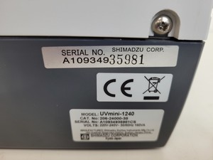 Thumbnail image of Shimadzu Camlab UV-VIS Spectrophotometer  UVmini-1240  Cat no. 206-24000-38 Lab