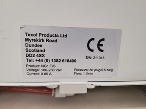 Thumbnail image of Texol Nitro Generator  Model - NG1 T/S Lab Spares/Repairs