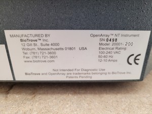 Thumbnail image of BioTrove OpenArray NT Cycler qPCR Instrument Model - 20001-200 & Software Lab