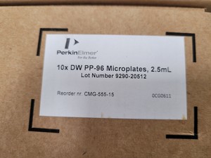 Thumbnail image of 106 Boxes of Perkin Elmer 10 x DW PP-96 Microplates 2.5ml Lab